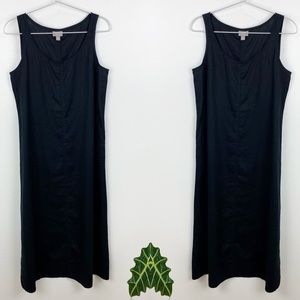 J. Jill Classic Linen Maxi Tank Dress Black Small